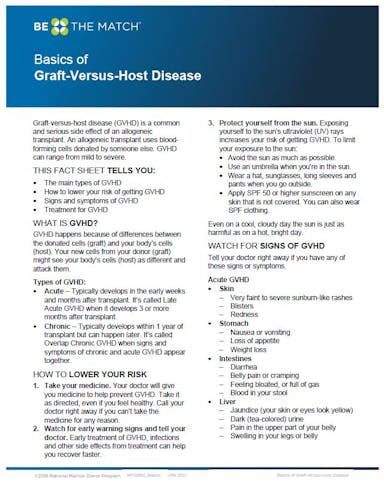 Basics of Graft versus host Disease