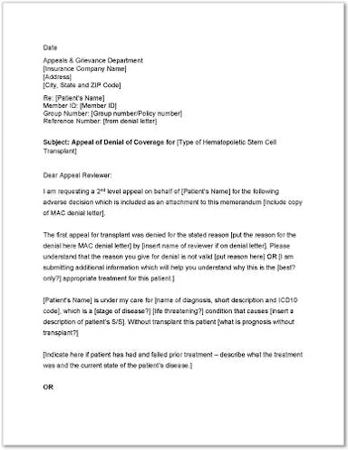 Commercial Appeal Letter Templates